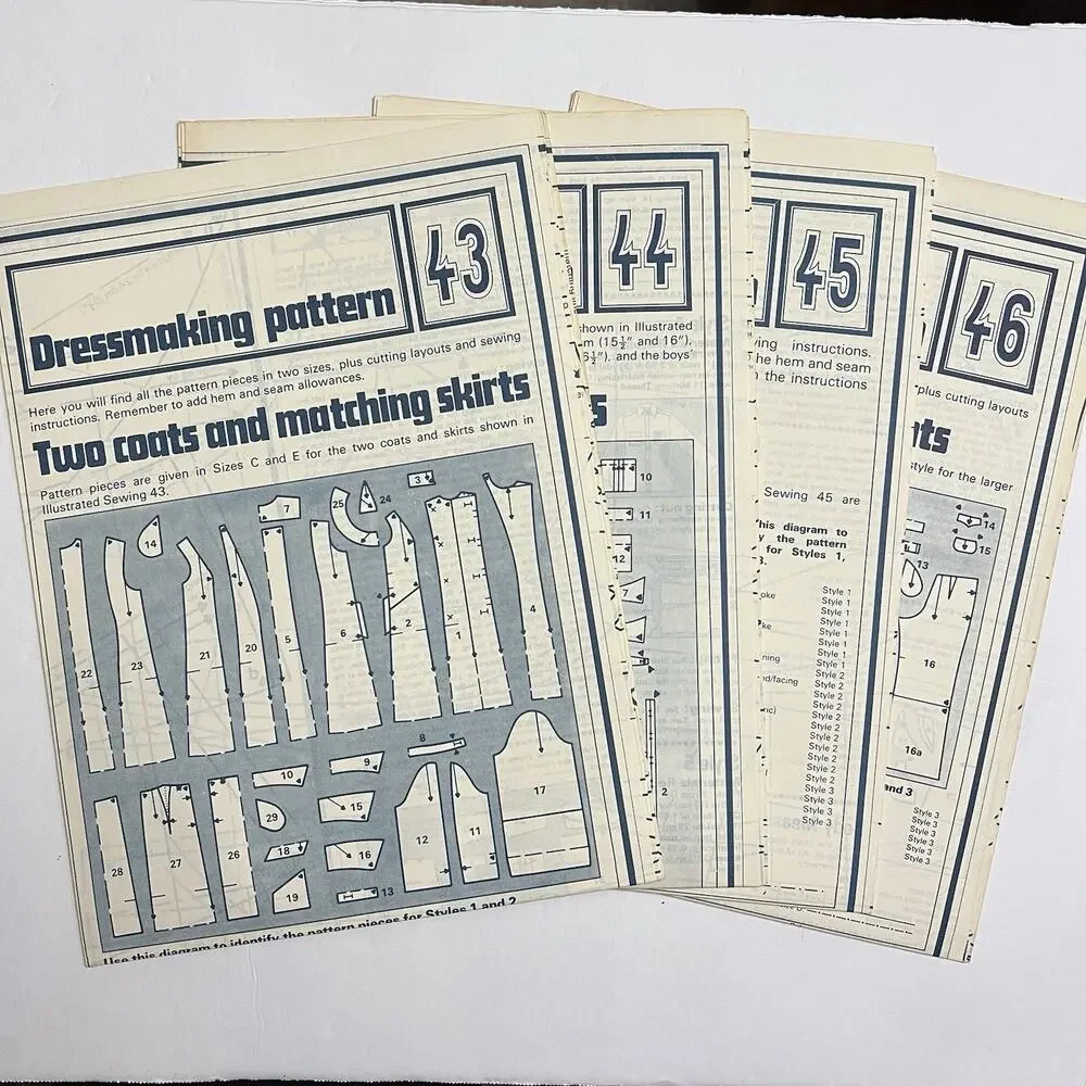 Vintage Designer Sewing Patterns Uncut Lot Of 4Coats Shirts Jackets Pants